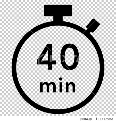 40 minutes stopwatch icon 124552968