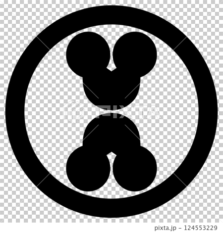 這是一個家族徽章。由於它的形狀為圓形，有頭部，因此被稱為“Suhama”。 124553229