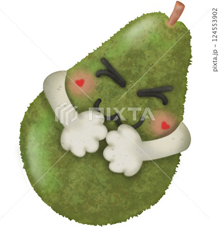 Set Cute Playful Cartoon Fruit Character summer with Big Eyes and Friendly Face to hand drawn style. Set Cute Playful Cartoon Fruit Character summer with Big Eyes and Friendly Face to hand drawn style. 124553902