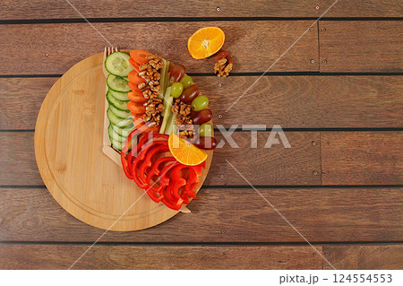 Healthy organic products for weight loss and weight reduction, intermittent fasting. Diet food and raw food concept, Healthy breakfast with ingredients, menu for cafe or restaurant, kitchen 124554553