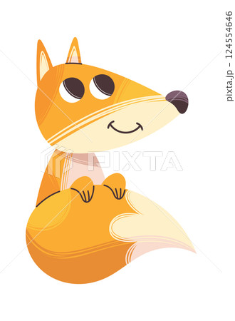 Red fox woodland animal character 124554646