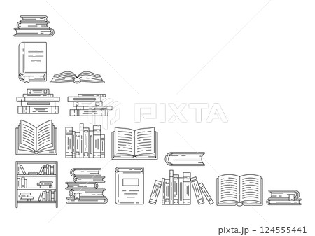 Background with books. Image for education and school. Background with books. Image for education and school. 124555441