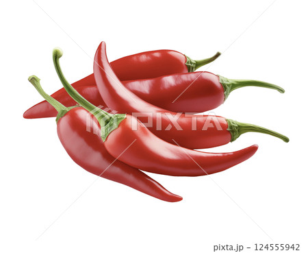 赤色の唐辛子 124555942