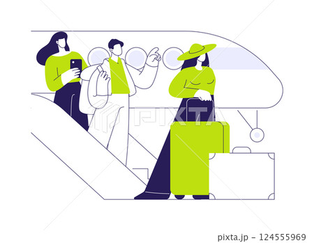 Disembarkation abstract concept vector illustration. 124555969