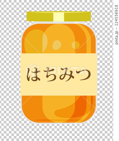 瓶の蜂蜜のイラスト 124556918