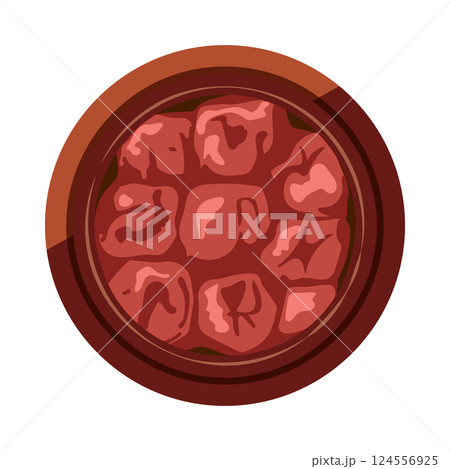 壺に入れた梅干しのイラスト 壺に入れた梅干しのイラスト 124556925