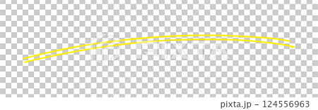 Simple handwritten double yellow lines - illustration material of text decoration such as horizontal underlines and doodles 124556963