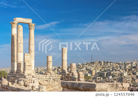 View of the Amman from archaelogical site Citadela. Jordan. View of the Amman from archaelogical site Citadela. Jordan. 124557046