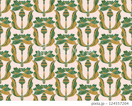 seamless pattern with stylized feathers seamless pattern with stylized feathers 124557204
