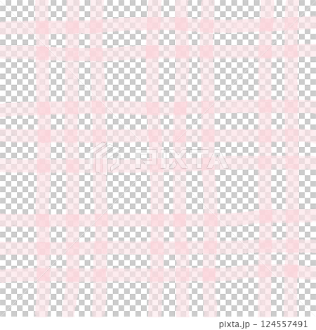 Pink Plaid Gingham Hand Drawn Background Pattern Overlay 124557491