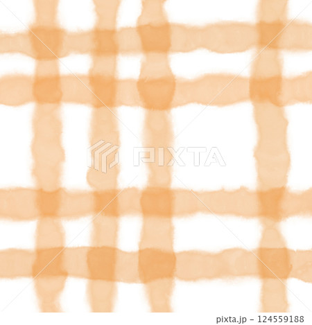 Orange Plaid Gingham Hand Drawn Background Pattern Overlay 124559188