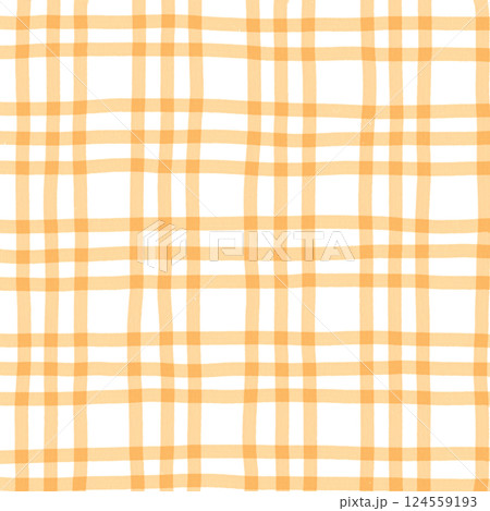 Orange Plaid Gingham Hand Drawn Background Pattern Overlay Orange Plaid Gingham Hand Drawn Background Pattern Overlay 124559193
