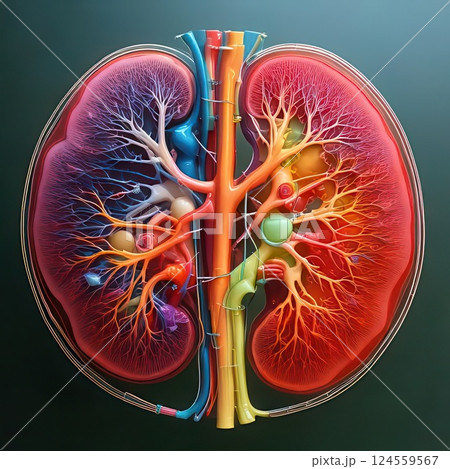 Detailed anatomical representation of human...のイラスト素材 [124559567] - PIXTA
