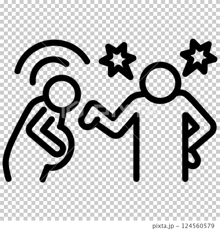 Easy to use black pictogram: Maternity harassment Easy to use black pictogram: Maternity harassment 124560579