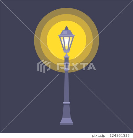 old street lamp on white background. old street lamp on white background. 124561535