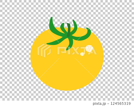 黄色いトマトのイラスト 124565319