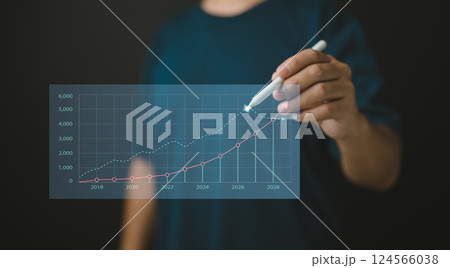 Data-driven growth. visualizing business trends and future projections. Data-driven growth. visualizing business trends and future projections. 124566038