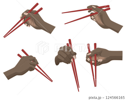 箸を持つ手のバリエーション 箸を持つ手のバリエーション 124566165