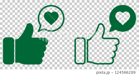 Green Like Icon Green Like Icon 124566289
