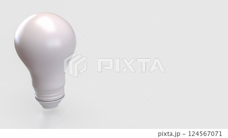 The White light bulb for idea or creative concept 3d Rendering. The White light bulb for idea or creative concept 3d Rendering. 124567071
