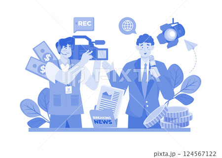 Financial journalists report on financial news and trends. 124567122