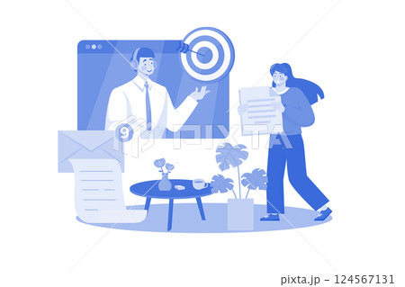 Employers schedule in-person or virtual interviews with qualified candidates. 124567131