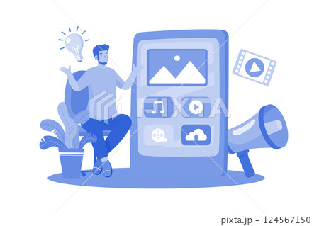 Media planners select effective advertising channels. 124567150