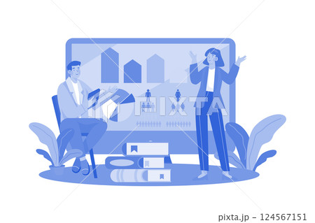Market researchers analyze data on consumer behavior. 124567151
