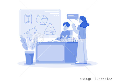 Student attends tutoring session 124567182