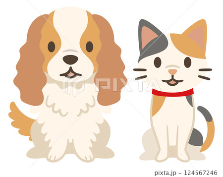 犬と猫のイラスト 犬と猫のイラスト 124567246