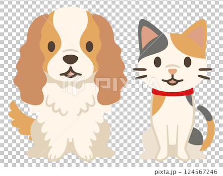犬と猫のイラスト 犬と猫のイラスト 124567246