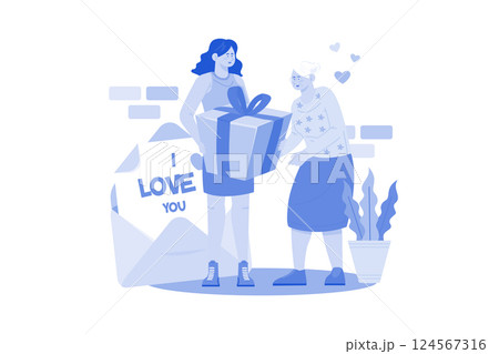 Woman's Appreciation Gesture for Mother Woman's Appreciation Gesture for Mother 124567316