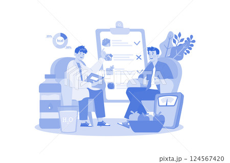 A Nutritionist Advises Patients A Healthy Diet 124567420