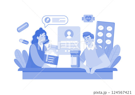 A Pharmacist Provides Advice On Their Use 124567421