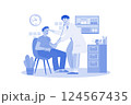 A Doctor Examines A Patient To Diagnose Injury 124567435