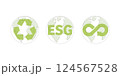 Recycle, Circular economy and Esg concept.Green earth. Growth business, ecology and environment sustainable devellopment. Flat Vector illustration. 124567528