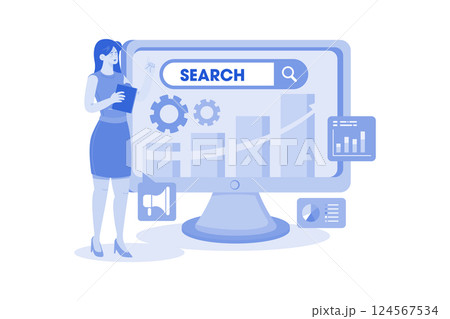 Marketer Conducts Keyword Research To Optimize SEO Marketer Conducts Keyword Research To Optimize SEO 124567534