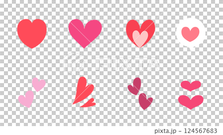 Hand drawn cute heart vector illustration icon Hand drawn cute heart vector illustration icon 124567683