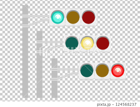 交通號誌:紅、藍、黃 交通號誌:紅、藍、黃 124568237