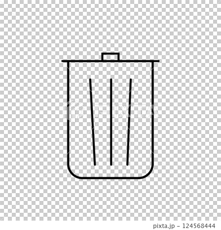 ゴミ箱のシンプルなアイコン 124568444