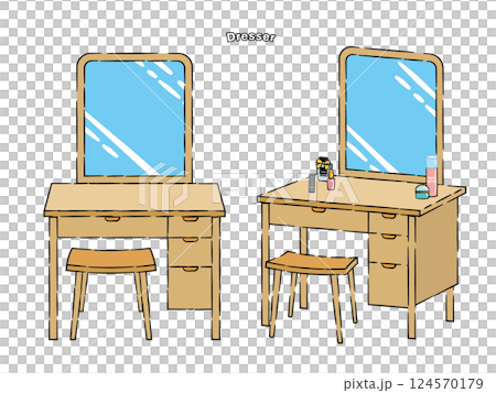 家具和室內梳妝台插圖4C 124570179