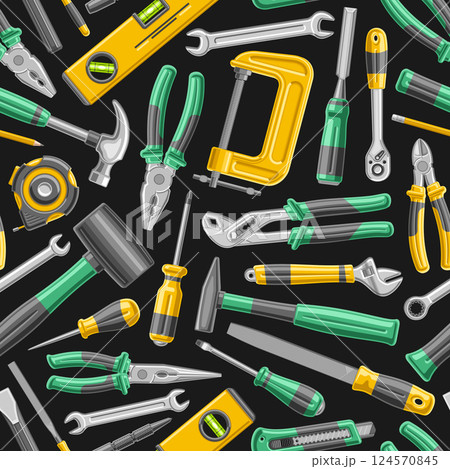 Vector Home Renovation Tools seamless pattern 124570845