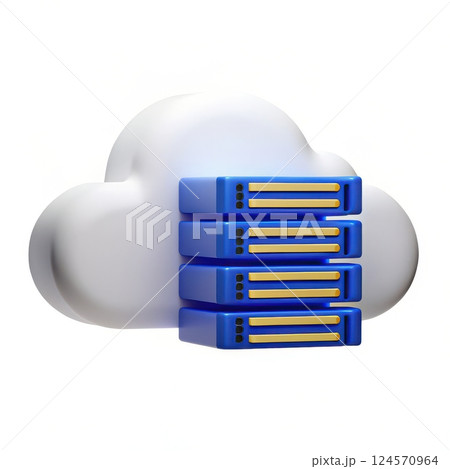 3D Digital Cloud Storage with Server Stacks for Data Management and Technology Visualization 124570964