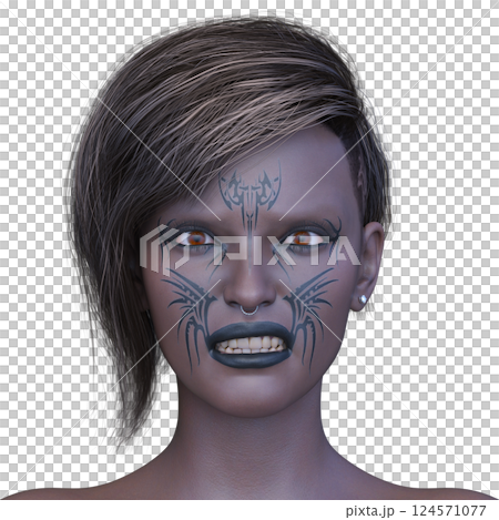 Close-up of a woman's face 124571077