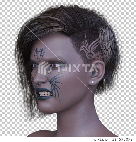 女人的臉的特寫 女人的臉的特寫 124571078