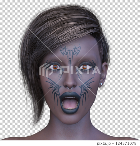 Close-up of a woman's face 124571079
