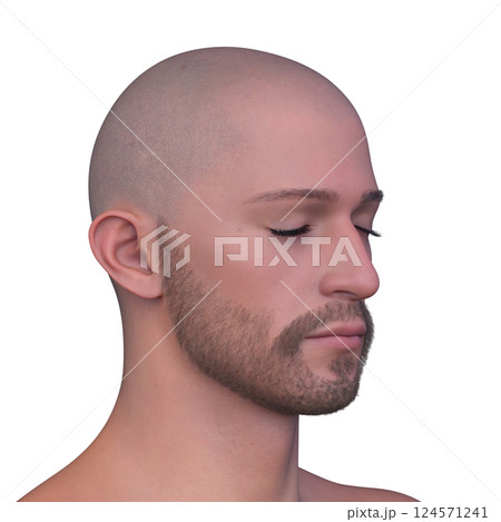 男性の顔アップ 124571241
