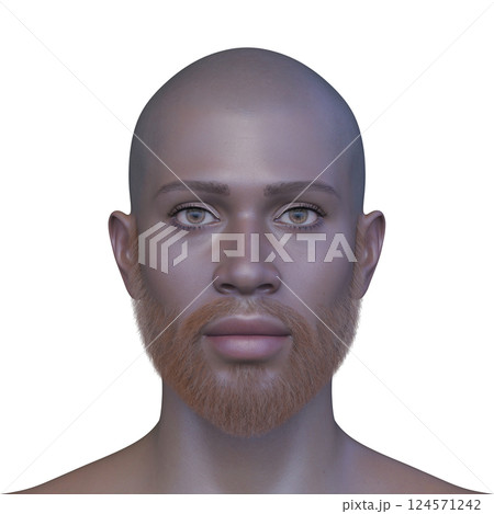 男性の顔アップ 124571242