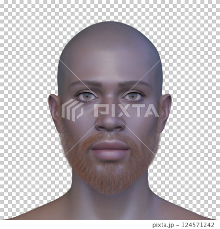 男性の顔アップ 124571242
