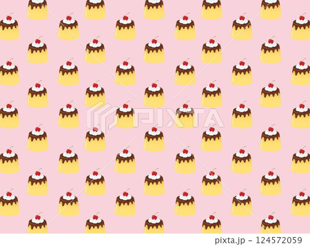 プリンの背景(ピンク) プリンの背景(ピンク) 124572059